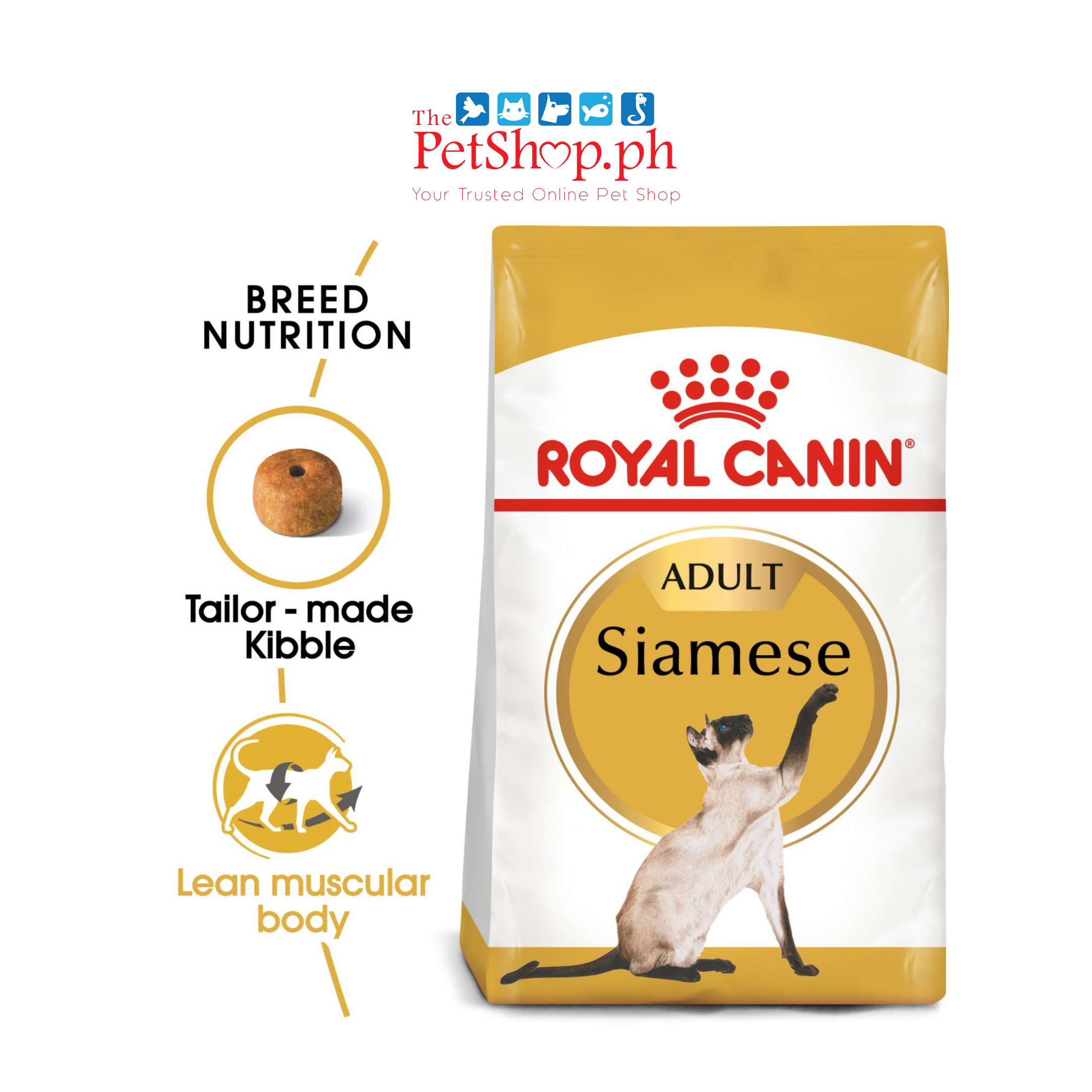 Royal Canin F Siamese 2kg Adult Dry Cat Food Feline Breed Nutrition